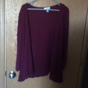 maroon cardigan, from dress barn. Size XL